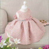 Cute children one year old baby girl princess dress dress - Fashionner